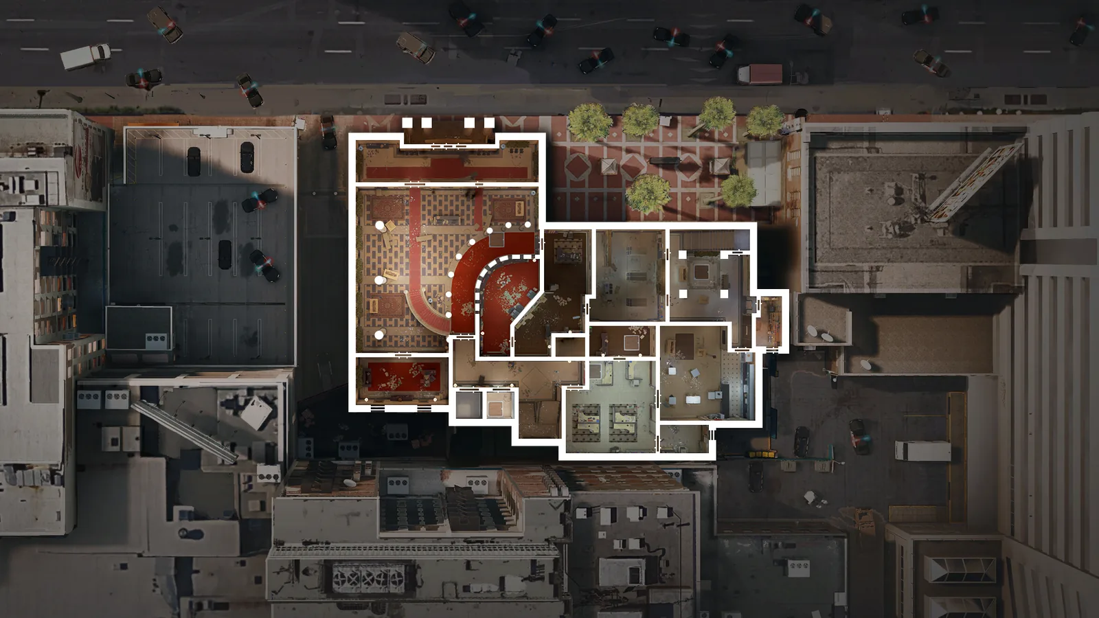 Bank 1F top-down map