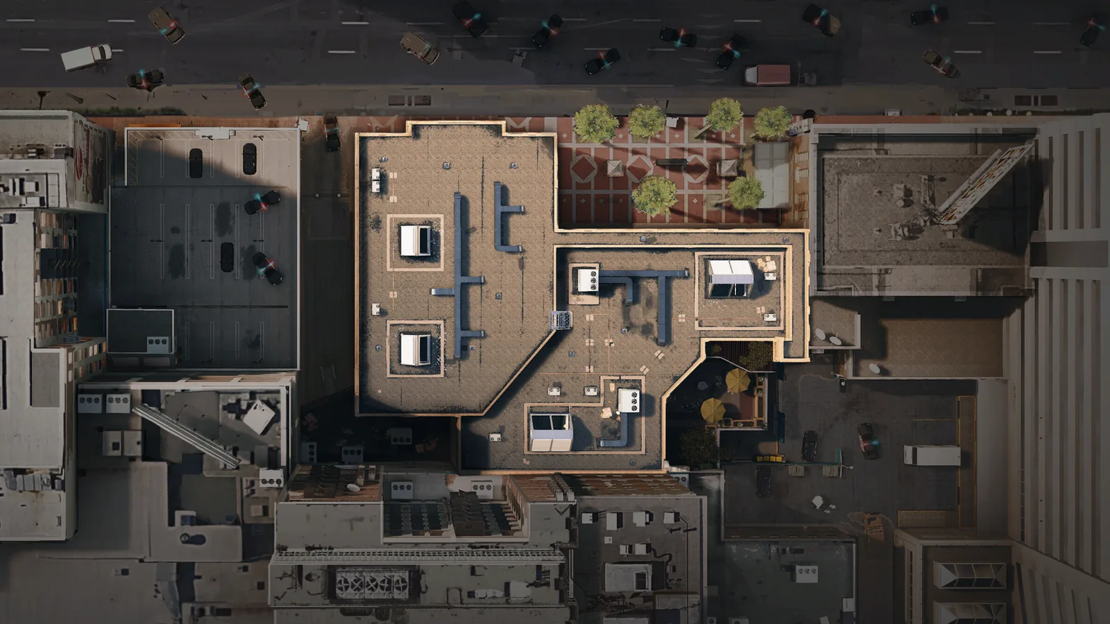 Bank ROOF top-down map