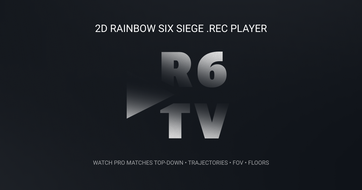 r6tv — 2D Rainbow Six Siege replay player & pro esports library